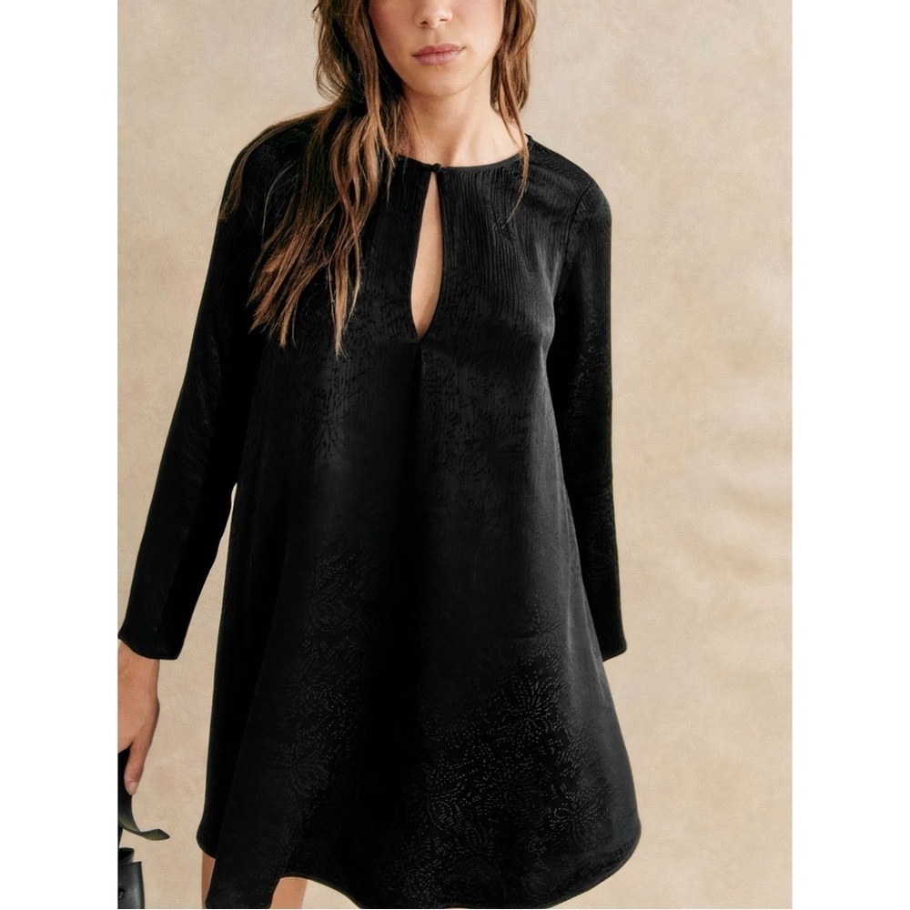 Sezane Black Mini Dress